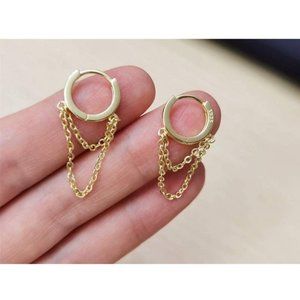 Gold Punk Dangle Earrings
